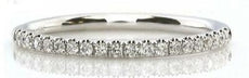 ESTATE .16CT DIAMOND 18KT WHITE GOLD CLASSIC 2MM SEMI ETERNITY ANNIVERSARY RING