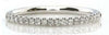 ESTATE .16CT DIAMOND 18KT WHITE GOLD CLASSIC 2MM SEMI ETERNITY ANNIVERSARY RING