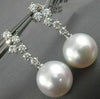 LARGE 1.05CT DIAMOND & AAA SOUTH SEA PEARLS 18KT WHITE GOLD 3D HANGING EARRINGS