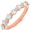 ESTATE 1.40CT DIAMOND 14KT ROSE GOLD CLASSIC ROUND SHARED PRONG ANNIVERSARY RING