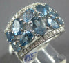 LARGE 4.87CT DIAMOND & AAA SAPPHIRE 18KT WHITE GOLD MULTI SHAPE ANNIVERSARY RING