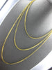 ANTIQUE EXTRA LONG 18KT YELLOW GOLD 3D HANDCRAFTED LINK CHAIN NECKLACE #27998