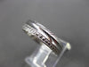 ANTIQUE WIDE 14K WHITE GOLD DIAMOND CUT FILIGREE WEDDING ANNIVERSARY RING #18933