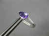 1.34CT DIAMOND & AAA AMETHYST 18K WHITE GOLD PEAR SHAPE & ROUND HANGING EARRINGS
