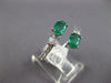 1.19CT DIAMOND & AAA EMERALD 14KT WHITE GOLD 3D OVAL ROUND & BAGUETTE SNAKE RING