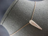 .45CT DIAMOND 14KT ROSE GOLD MULTI ROW ELONGATED TEAR DROP PAVE FLOATING PENDANT