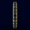 2.53CT BLACK DIAMOND 14KT YELLOW GOLD 3D ROUND ETERNITY WEDDING ANNIVERSARY RING
