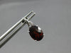 1.42CT DIAMOND & AAA GARNET 14KT WHITE GOLD 3D OVAL & ROUND FUN HANGING EARRINGS