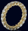 3.10CT DIAMOND 14K YELLOW GOLD 3D SHARED PRONG ETERNITY WEDDING ANNIVERSARY RING