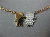 ESTATE .16CT DIAMOND 18KT WHITE & ROSE GOLD 3D BABY BOY & GIRL FUN NECKLACE