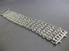 LARGE & LONG 14K WHITE GOLD HANDCRAFTED MATTE & SHINY MULTI ROW ITALIAN BRACELET