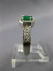 1.06CT DIAMOND & AAA EMERALD 14KT WHITE GOLD HALO OCTAGON FRIENDSHIP LOVE RING