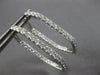 ESTATE LARGE 1.95CT DIAMOND 14KT WHITE GOLD 3D INSIDE OUT HEXAGON HOOP HANGING EARRINGS
