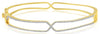 ESTATE .39CT DIAMOND 18K YELLOW GOLD INFINITY SEMI ETERNITY CUFF BANGLE BRACELET