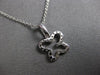 ESTATE .13CT DIAMOND 14KT WHITE GOLD 3D CLASSIC BUTTERFLY LOVE FLOATING PENDANT