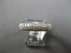 WIDE .96CT DIAMOND 14KT WHITE GOLD MULTI ROW PAVE SEMI ETERNITY ANNIVERSARY RING