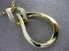 ESTATE LARGE .07CT DIAMOND 18KT YELLOW GOLD TEAR DROP INFINITY FLOATING PENDANT
