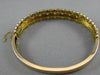ANTIQUE WIDE .60CT DIAMOND & AAA SOUTH SEA PEARL 14KT ROSE GOLD BANGLE BRACELET