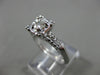 ANTIQUE .45CT DIAMOND 14KT WHITE GOLD FILIGREE FISHTAIL ENGAGEMENT RING #9103