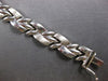 ESTATE WIDE AND LONG 14K WHITE GOLD CLASSIC MATTE & SHINY X DESIGN LOVE BRACELET