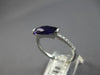 ESTATE 1.31CT DIAMOND & AAA AMETHYST 14KT WHITE GOLD 3D CLASSIC BAR RING