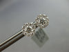 ESTATE .72CT DIAMOND 18K WHITE GOLD CLASSIC ROUND INVISIBLE FLOWER STUD EARRINGS