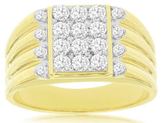 ESTATE .82CT DIAMOND 14KT YELLOW GOLD CLASSIC ROUND SQUARE HALO EARRINGS JACKETS