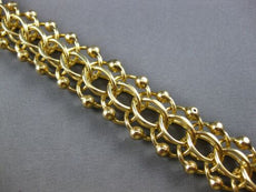 ANTIQUE LARGE AND LONG 14KT YELLOW GOLD 3D HANDCRAFTED CHARM BRACELET