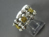 LARGE .75CT WHITE & CANARY DIAMOND PLATINUM & 18KT YELLOW GOLD ANNIVERSARY RING