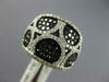 ESTATE 1.76CT WHITE & BLACK DIAMOND 18KT WHITE GOLD MULTI ROW CIRCULAR FUN RING
