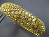 EXTRA LARGE GIA 47.4CT FANCY YELLOW DIAMOND 18K YELLOW GOLD CUFF TENNIS BRACELET