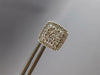 ESTATE .75CT DIAMOND 14KT WHITE GOLD CLASSIC CLUSTER SQUARE HALO STUD EARRINGS