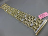 WIDE & LONG .40CT DIAMOND 14KT 2 TONE GOLD HANDCRAFTED MULTI ROW TENNIS BRACELET