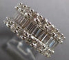 LARGE 3.52CT DIAMOND 18KT WHITE GOLD ROUND & BAGUETTE CLASSIC ANNIVERSARY RING