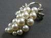 ANTIQUE EXTRA LARGE DIAMOND & AAA SOUTH SEA PEARL 14KT WHITE GOLD PENDANT #27768