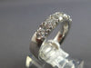 WIDE 1.47CT DIAMOND 14K WHITE GOLD 3D ROUND 5 STONE COMFORT FIT ANNIVERSARY RING