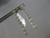 LARGE 1.0CT DIAMOND 14KT WHITE GOLD JOURNEY BEZEL BAR SCREWBACK HANGING EARRINGS