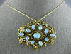 ANTIQUE LARGE 5CT AAA OPAL & PEARL 14K YELLOW GOLD FILIGREE BROOCH PENDANT #2755