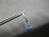 1.09CT DIAMOND & AAA BLUE TOPAZ 14KT WHITE GOLD 3D PEAR SHAPE & ROUND EARRINGS