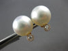 EXTRA LARGE .18CT DIAMOND & AAA SOUTH SEA PEARL 18K ROSE GOLD HALO STUD EARRINGS