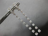 2.11CT DIAMOND 18K WHITE GOLD CLASSIC ROUND BY THE YARD CLIP ON HANGING EARRINGS