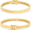 .26CT DIAMOND 14KT YELLOW GOLD ROUND PEAR SHAPE MULTI TEAR DROP BANGLE BRACELET