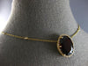 7.99CT DIAMOND & AAA GARNET 14K YELLOW GOLD OVAL & ROUND HALO FUN LOVE NECKLACE