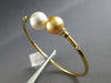 .21CT DIAMOND & AAA WHITE & GOLDEN SOUTH SEA PEARL 18K YELLOW GOLD LOVE BRACELET