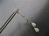1.65CT DIAMOND 18KT WHITE GOLD 3D FLOWER BY THE YARD TEAR DROP HANGING EARRINGS