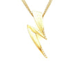 .18CT DIAMOND 18KT YELLOW GOLD 3D CLASSIC CROSS THUNDER ZIG ZAG FLOATING PENDANT