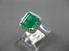 1.72CT DIAMOND & AAA EMERALD 18KT WHITE GOLD CLASSIC SQUARE HALO FRIENDSHIP RING