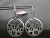 EXTRA LARGE .41CT DIAMOND 18KT WHITE GOLD MATTE & SHINY CHANDELIER FUN EARRINGS