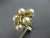 ESTATE LARGE .07CT DIAMOND & AAA SOUTH SEA PEARL 14K YELLOW GOLD FLOWER FUN RING