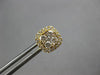 .68CT DIAMOND 18KT YELLOW GOLD 3D CLASSIC INVISIBLE SQUARE HALO STUD EARRINGS